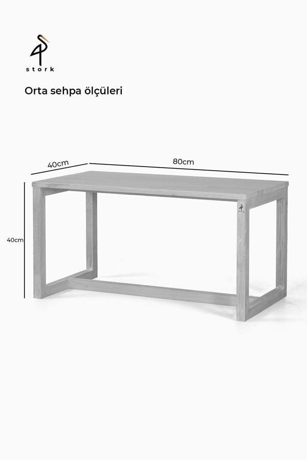 Vivonty Vintage Doğal Ahşap Orta Sehpa - Image 1