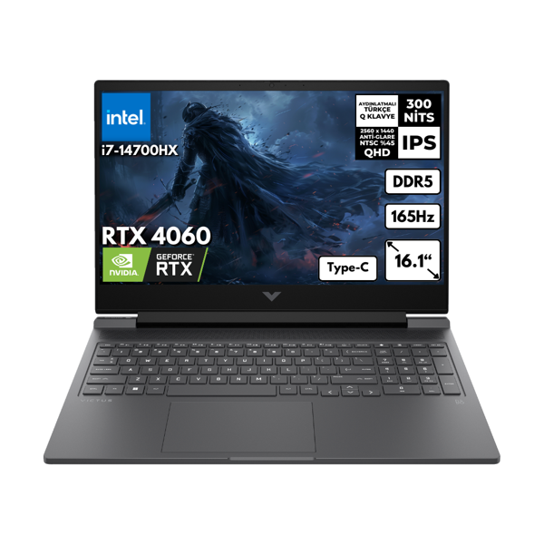 HP Victus 16-R1088NT i7-14700HX 16-GBDDR5 512 GBSSD RTX4060 (8GB) 16.1" 2K 165Hz QHD Windows 11 Home B8SG7EAHMF57 - Image 1