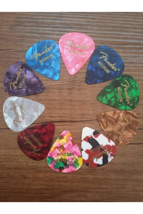 10 Adet Medium Sedefli Gitar Penası - Image 1