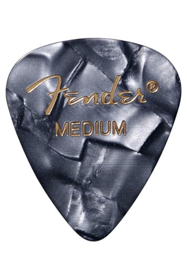 351 Premium Celluloid Picks Black Moto Medium 1 Adet Pena - Image 1