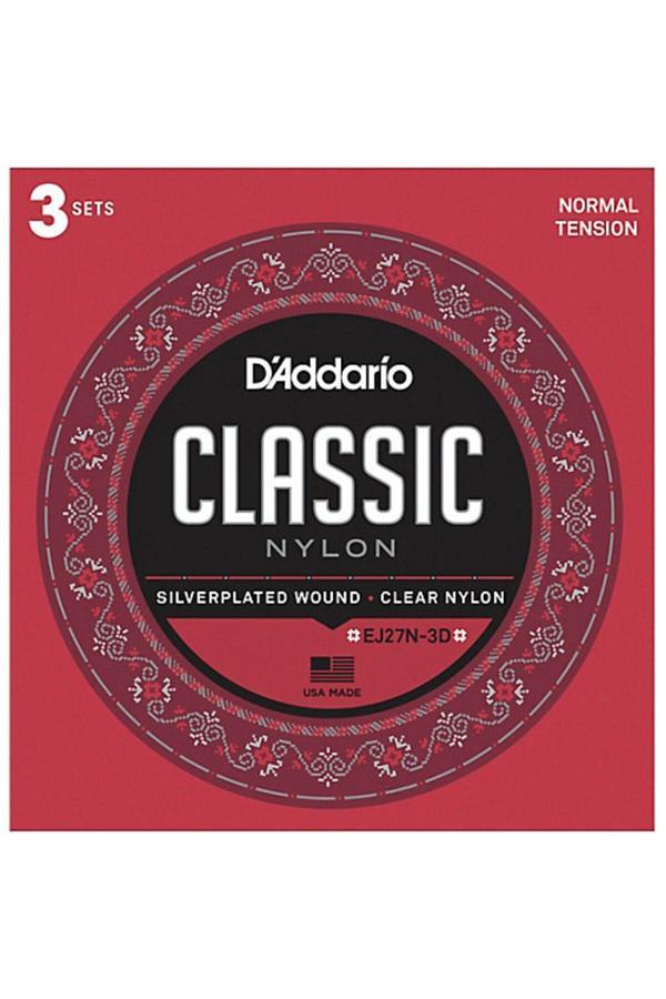 Ej27n-3d Klasik Gitar Tel Seti (4/4), 3lü Paket Classıc Guıtar, 3 Set Value Normal Tensıon - Image 1