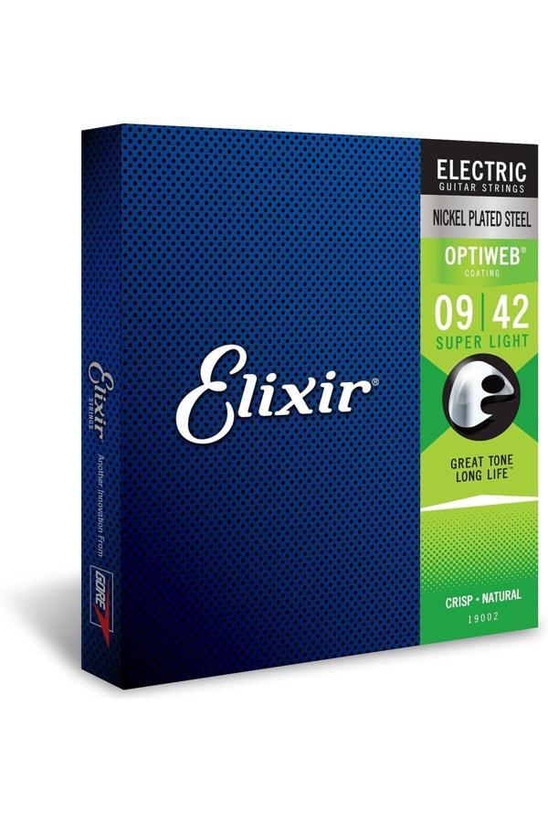 Elixir 19002 Optiweb Super Light Elektro Gitar Teli (9-42) - Image 1