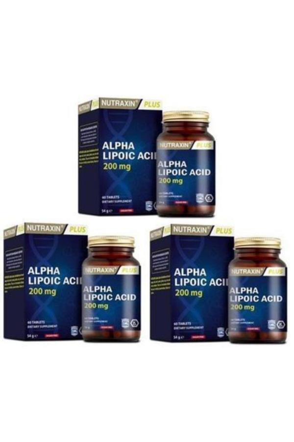 Nutraxin Alpha Lipoic Acid 200 mg 60 Tablet 3 Adet - Image 1