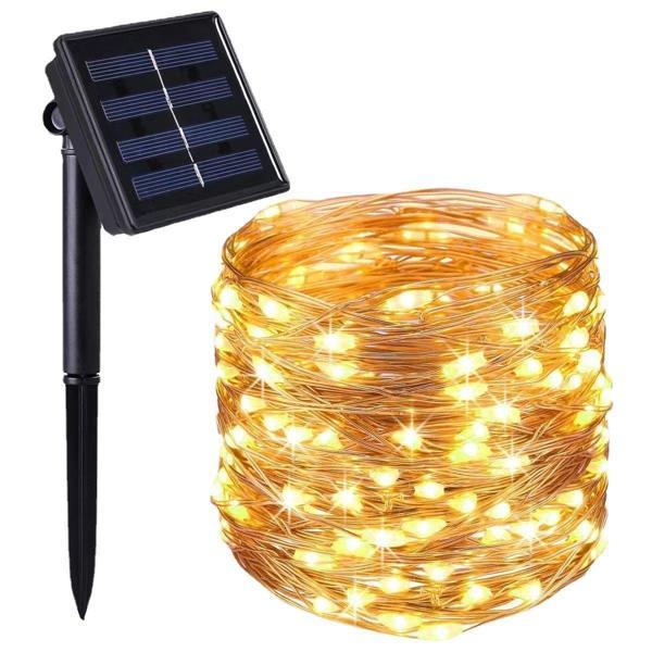 Bahçe Keyfi için Solar Şarjlı 20MT 8MOD 200LED Gün Işığı Peri Led Şeridi - Image 1