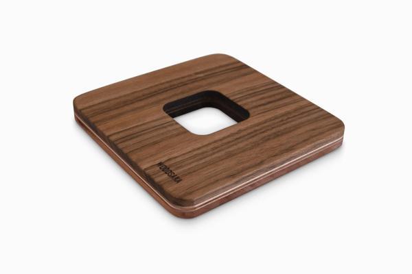 Demlik Altlığı - Nihale - Ceviz Ve Gürgen - 13 cm x 13 cm x 1.6 cm - Image 1