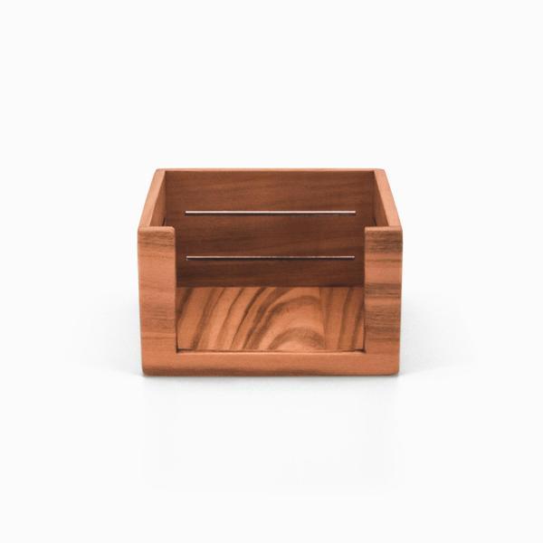 Woodsaka 3Line Küp Not Kağıdı Kutusu - Kiraz Ağacından - 10.7cm x 10.6cm x 5.7cm - Image 1
