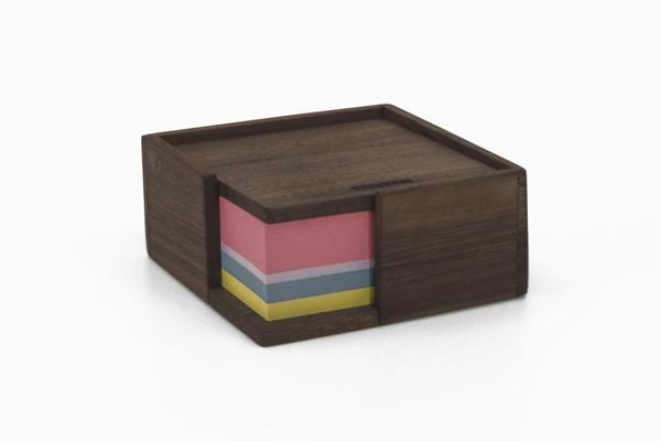 Woodsaka Not Kağıdı Kutusu - Ceviz - 10.5cm X 10.5cm X 4.5cm  - Image 1