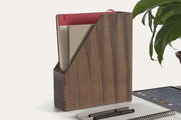 Woodsaka Reka Dosyalık & Dergilik - Ceviz - 21.6cm x 8.5cm x 26cm - Image 1