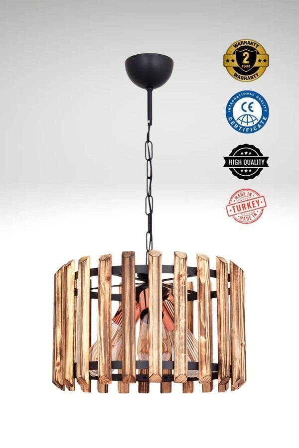 HM Aydınlatma Çit 3'lü Avize Aydınlatma - 38 cm Genişlik, 70 cm Yükseklik, Modern ve Şık Tasarım - Image 1