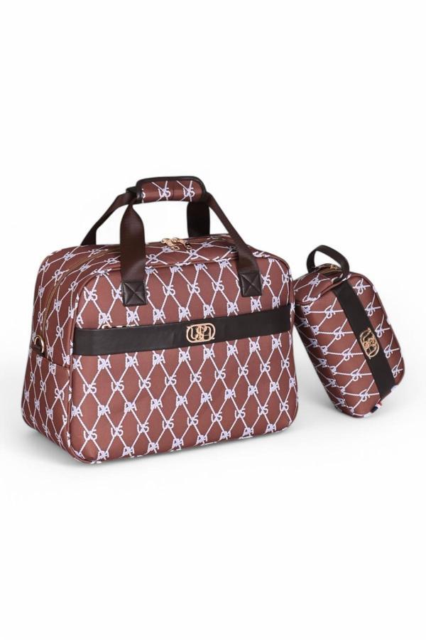 U.s. Polo Assn. 24620 Unisex Seyahat & Kişisel Bakım Çantası Seti Kahverengi - Image 1
