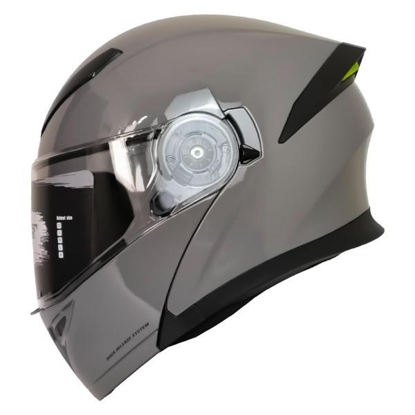 Motosiklet Çene Açılır Kask 22.06 Sertifika Güneş Vizörü Motor Kaskı Grey - Image 1