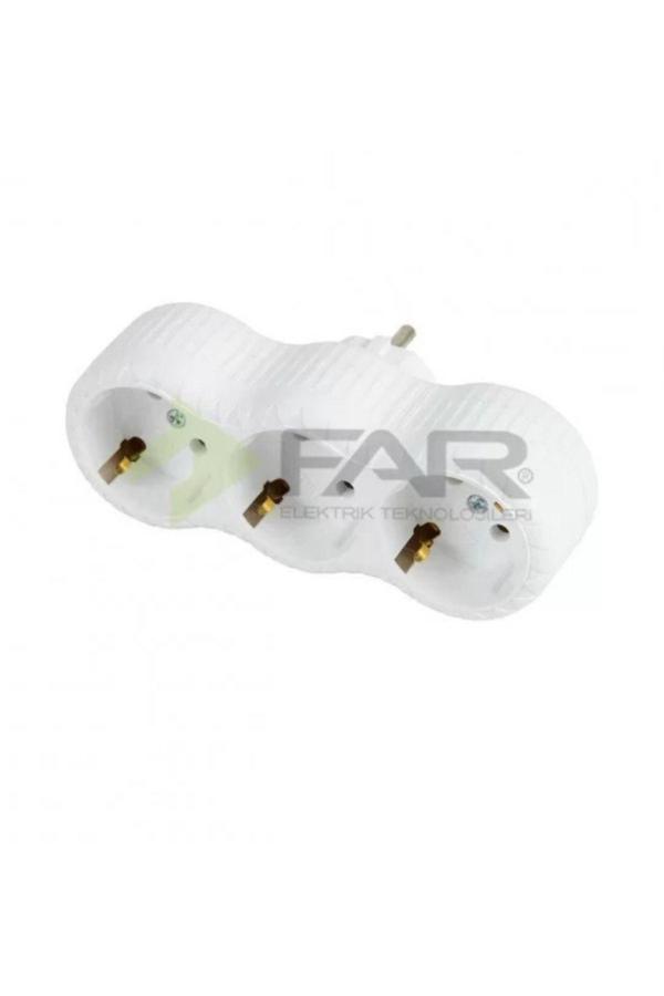 (F63) 3'LÜ FİŞ PRİZ NİLÜFER - Image 1