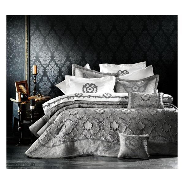 Zebra Casa Madison Yatak Örtüsü-Gri - Image 1