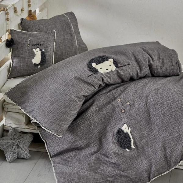 Ecocotton Migala Organik Bebek Nevresim Takımı Gri TK - Image 1