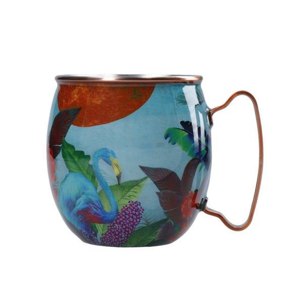 Mikasa Sarah Arnett Paslanmaz Çelik 450 ml Moscow Mule Kupa Flamingo - Image 1