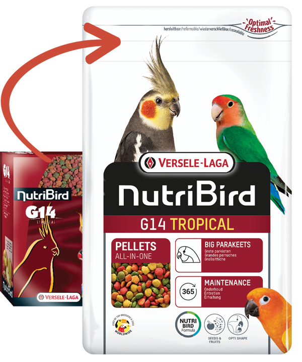 Versele Laga Nutribird G14 Tropikal Pelet Paraket Yemi 1 Kg - Image 1