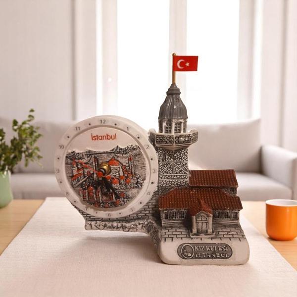 Kız Kulesi ve Saatli Masa Süsü Dekor - Image 1
