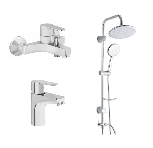 Artema Win S Banyo Bataryası + Lavabo Bataryası + Duxxa Bolero Duş Sistemi - Image 1