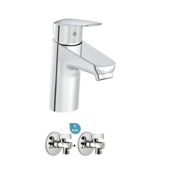 Artema Flow Round Lavabo Bataryası + 2'li Ara Musluk - Image 1