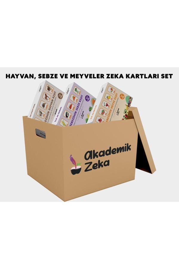 Akademik Zeka Hayvanlar, Meyveler Ve Sebzeler Zeka Kartları - Akademik Zeka - Image 1