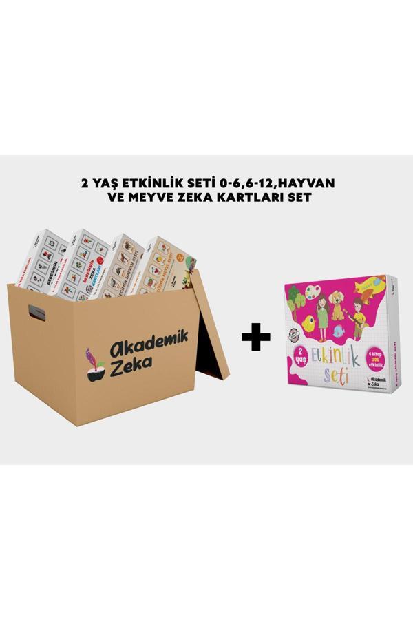 Akademik Zeka 2 Yaş Etkinlik Seti, 0-6 Ay, 0-12 Ay, Hayvanlar, Meyveler Zeka Kartları - Akademik Zeka - Image 1