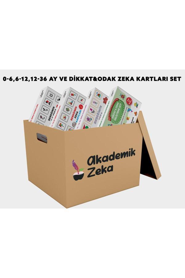 Akademik Zeka 0-6 Ay,0-12 Ay,12-36 Ay Ve Dikkat&Odak Geliştirme Zeka Kartları - Akademik Zeka - Image 1
