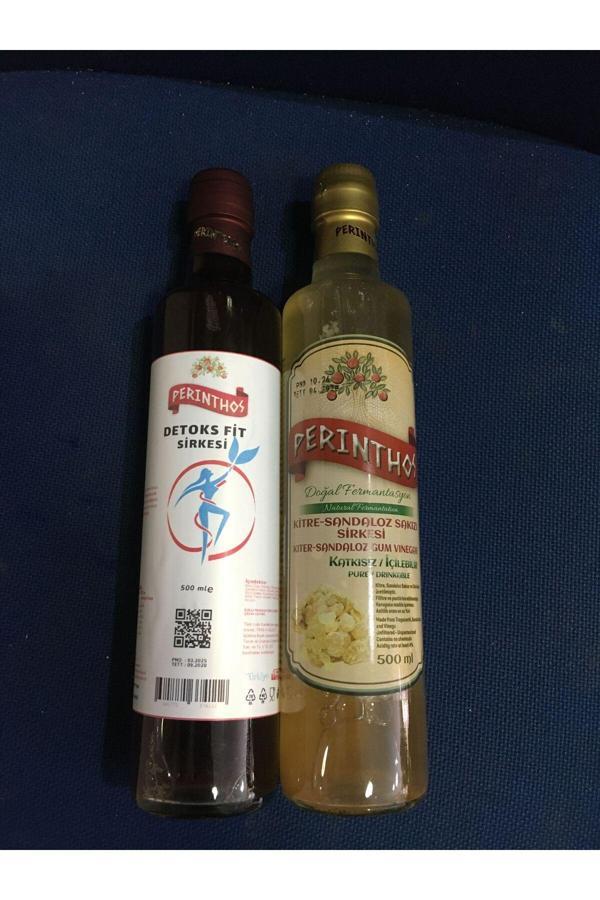 Neşe Natural Perinthos Detoks Fit Sirkesi 500 Ml +Kitre-Sandaloz Sakızı Sirkesi 500 Ml - Image 1