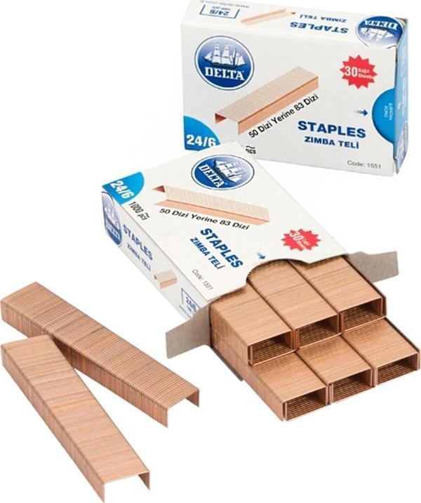 Delta Bakır Zımba Teli 24/6 1000 lik 10 Paket - Image 1