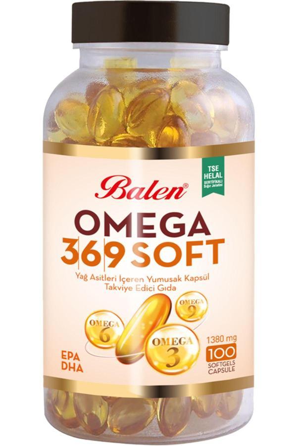 Balen Omega 3,6,9 Soft Yağ Asitleri Içeren Yumuşak Kapsül 1380 Mg*100 - Image 1