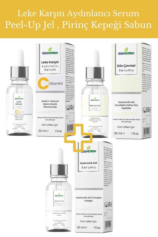 Biodestek Leke Karşıtı , Gözçevresi Ve Hyaluronik Asit Cilt Bakım Serum Set - Image 1