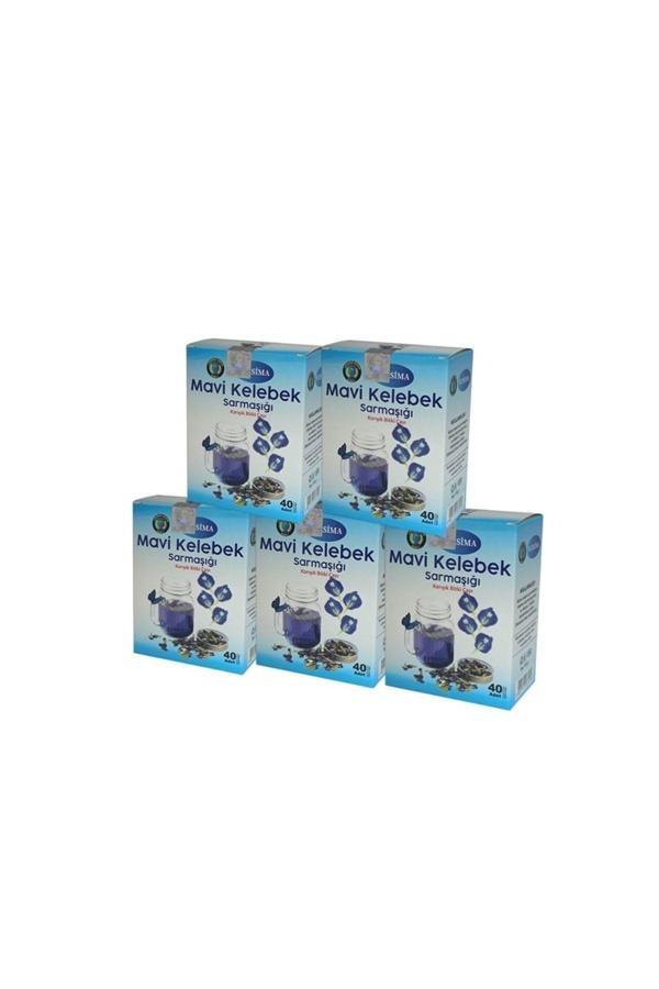 Nursima Mavi Kelebek Sarmaşığı Çayı 40 'Lı Süzen Poşet 5 'Li Set (5 Adet X 40 Süzen Poşet) - Image 1