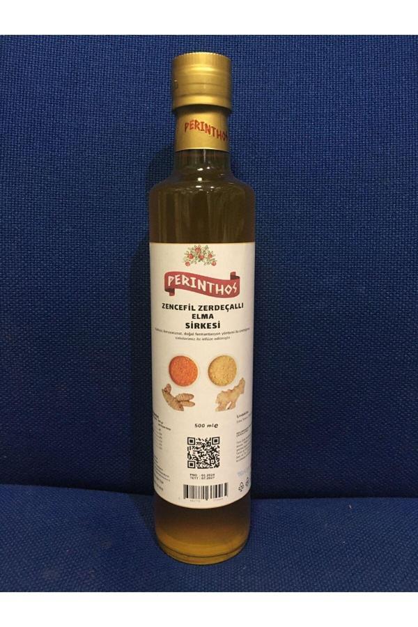 Perinthos Zencefil Zerdeçallı Elma Sirkesi 500 Ml Cam Şise - Image 1