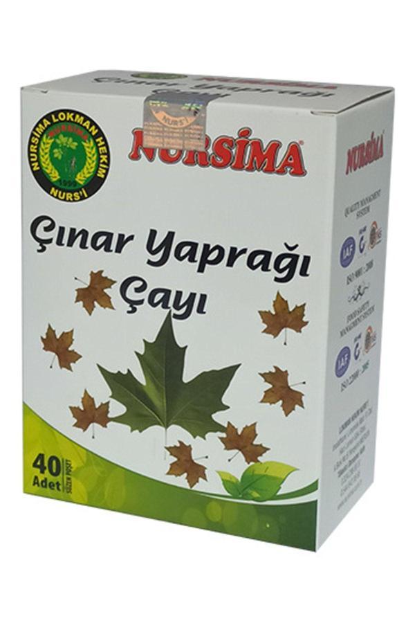 Nursima Çınar Yaprağı Çayı 40 Adet Süzen Poşet - Image 1