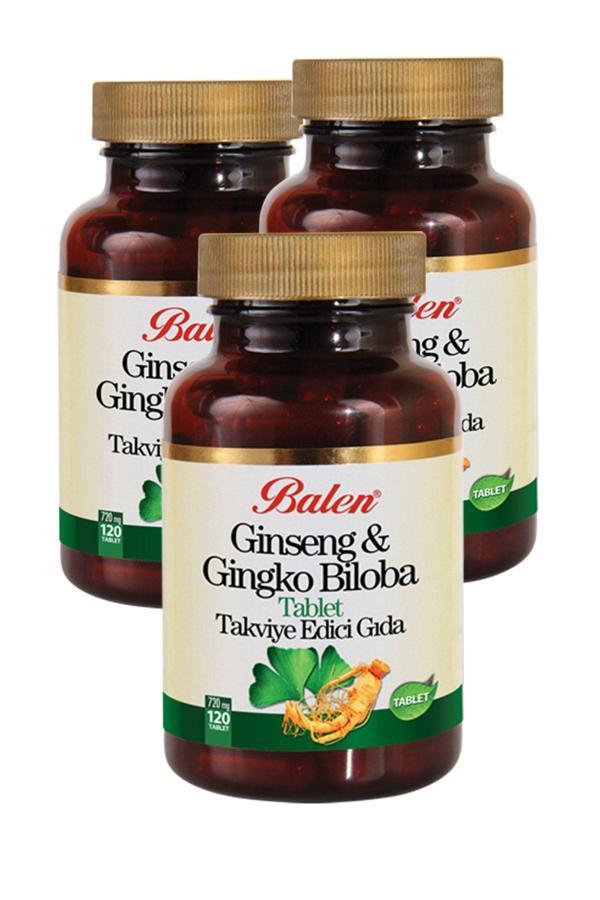 Balen Ginseng & Ginkgo Biloba 720 Mg 120 Tablet X 3 Adet - Image 1