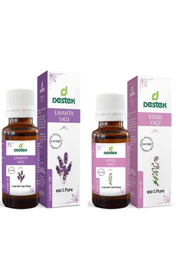 Destek 2'Li Yağ Seti(20Ml Uçucu Lavanta Yağı,20Ml Uçucu Kekik Yağı) - Image 1