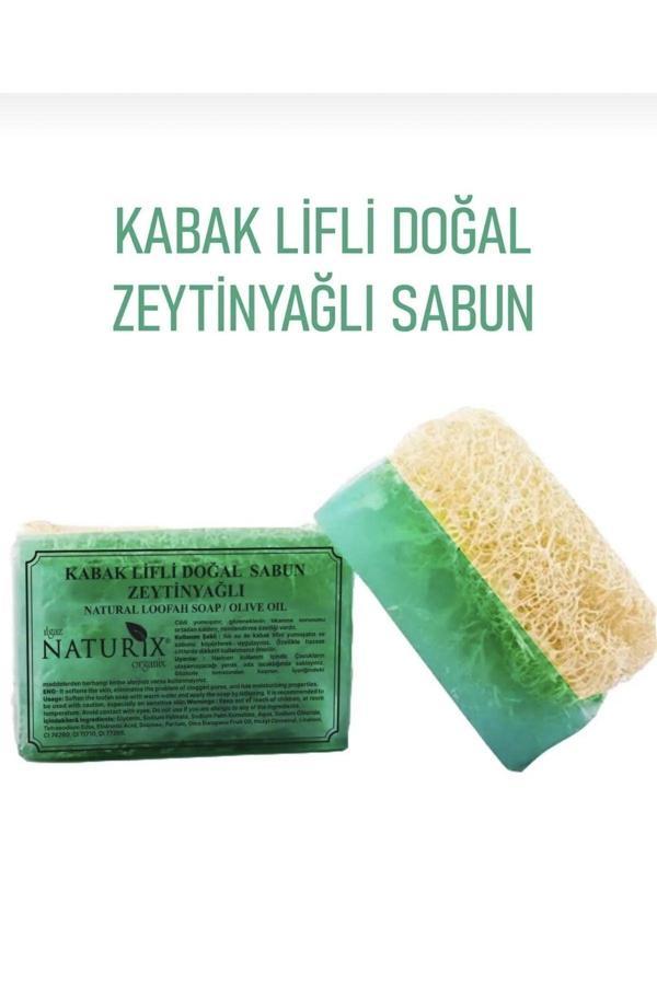 Naturix Doğal Kabak Lifli Zeytinyağlı Sabun - Image 1