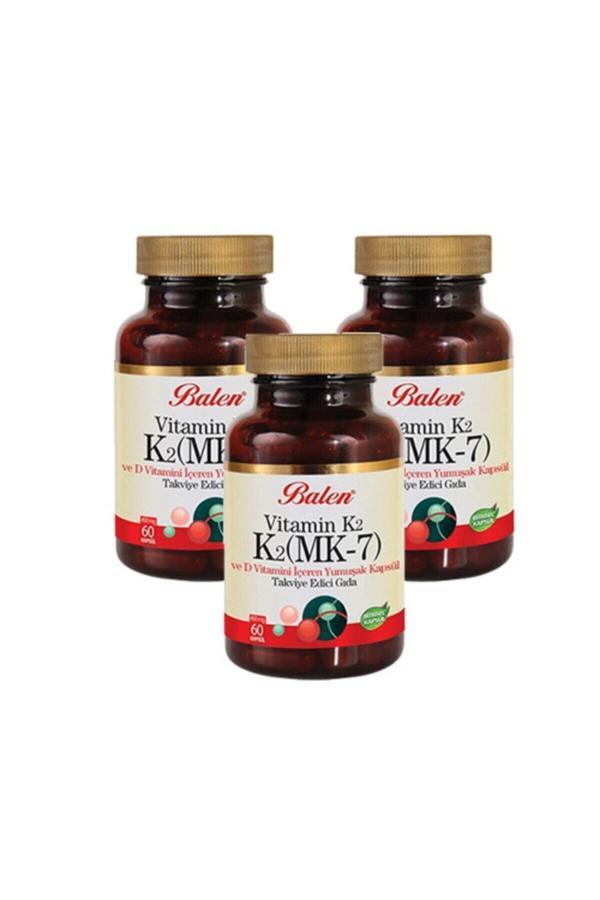 Balen K2 Mk-7 Vitamin K2 Ve D Vitamini 450 Mg 60 Kapsül - 3 Adet - Image 1