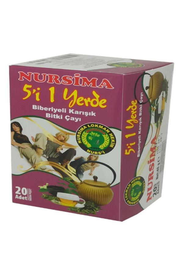 Nursima 5'İ 1 Yerde Biberiyeli Karışık Bitki Çayı 20 'Li Süzen Poşet - Image 1