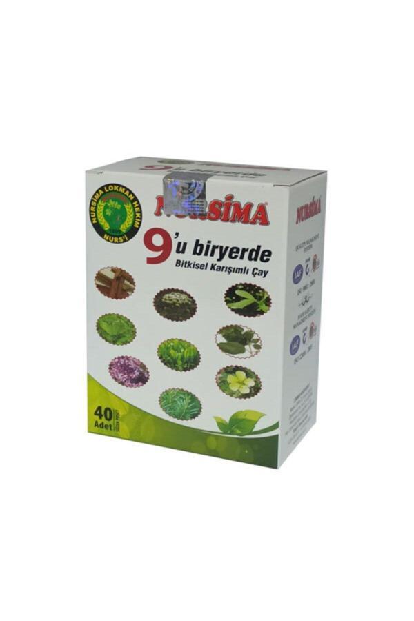 Nursima 9'U Bir Yerde Bitkisel Karışımlı Çay 40 Adet Süzen Poşet - Image 1