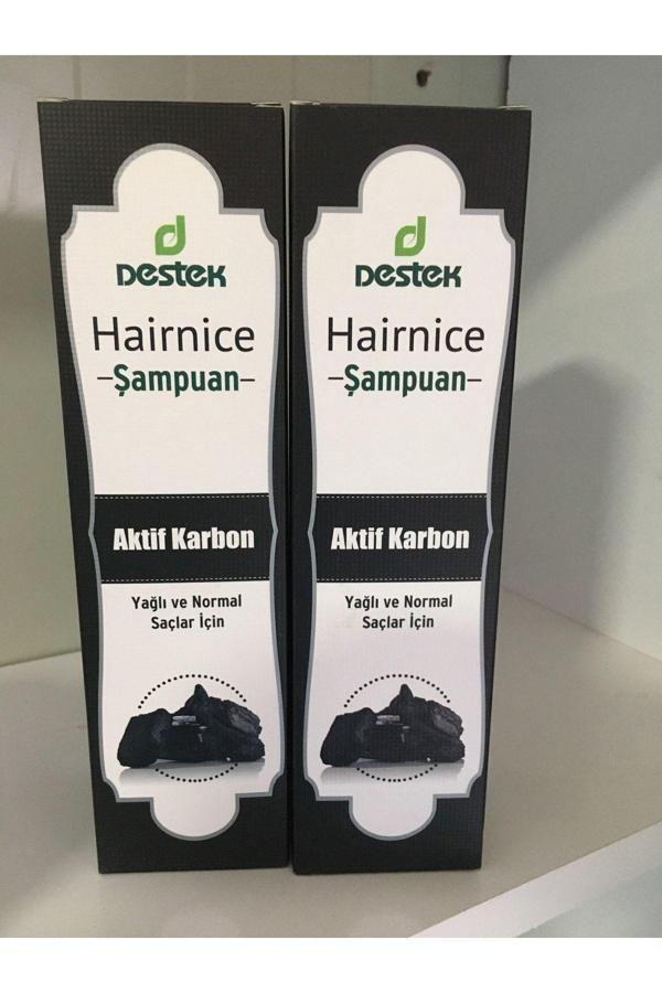 Destek Hairnice Aktif Karbon Şampuan 330 Ml 2 Adet - Image 1