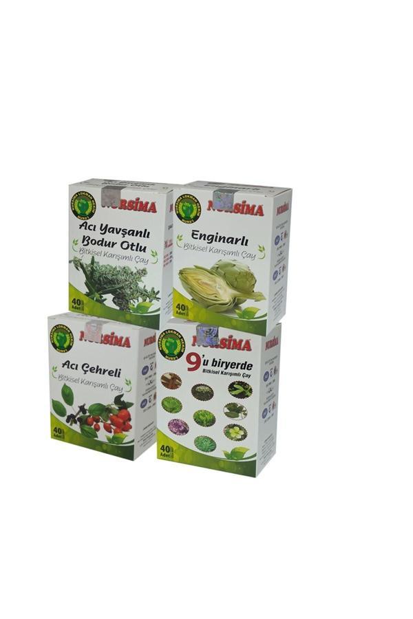 Nursima Acı Çehreli Bitki Çay Seti 4 Adet X 40 Lı - Image 1