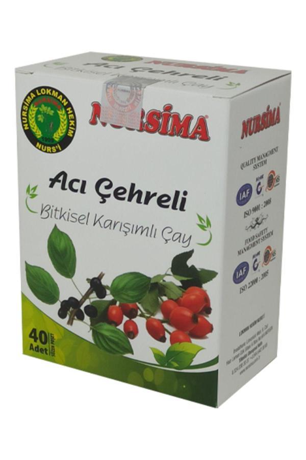 Nursima Acı Çehreli Bitkisel Karışımlı Çay 40 'Lı Süzen Poşet - Image 1
