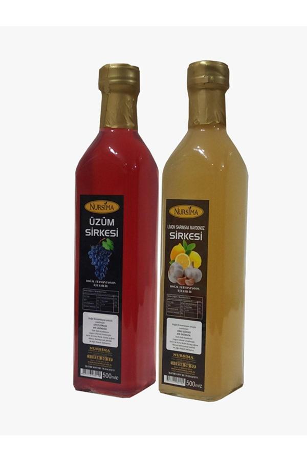 Nursima Üzüm Sirkesi 500 Ml Limon Sarımsak Maydanoz Sirkesi 500 Ml Cam Ambalaj - Image 1