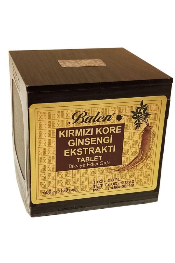 Balen Kırmızı Kore Ginsengi Ekstraktı Tablet 600 Mg 120 Kapsül - Image 1