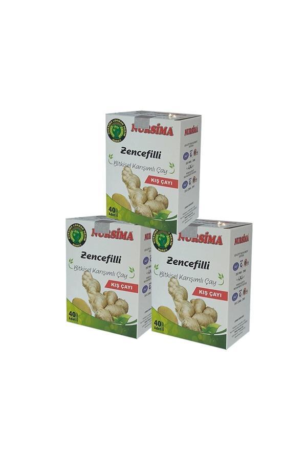 Nursima Zencefilli Bitki Çayı Seti 3 Adet X 40 Lı - Image 1