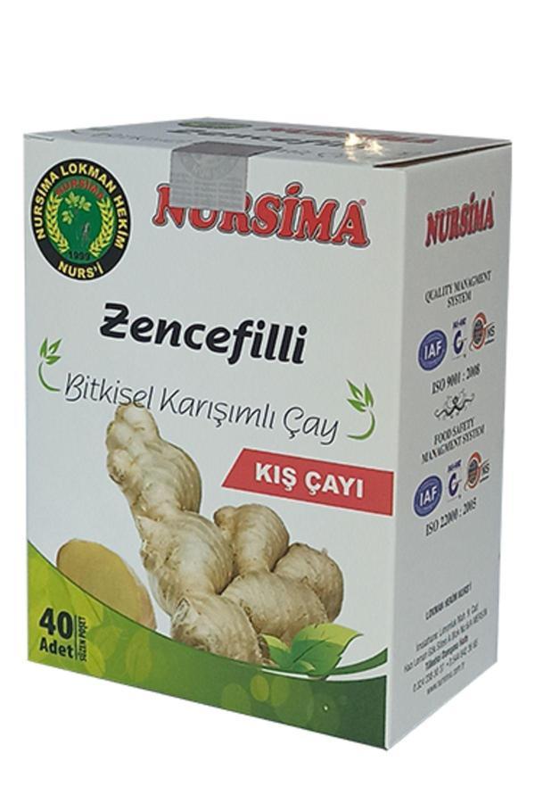 Nursima Zencefilli Bitkisel Karışımlı Çay 40 'Lı Süzen Poşet - Image 1
