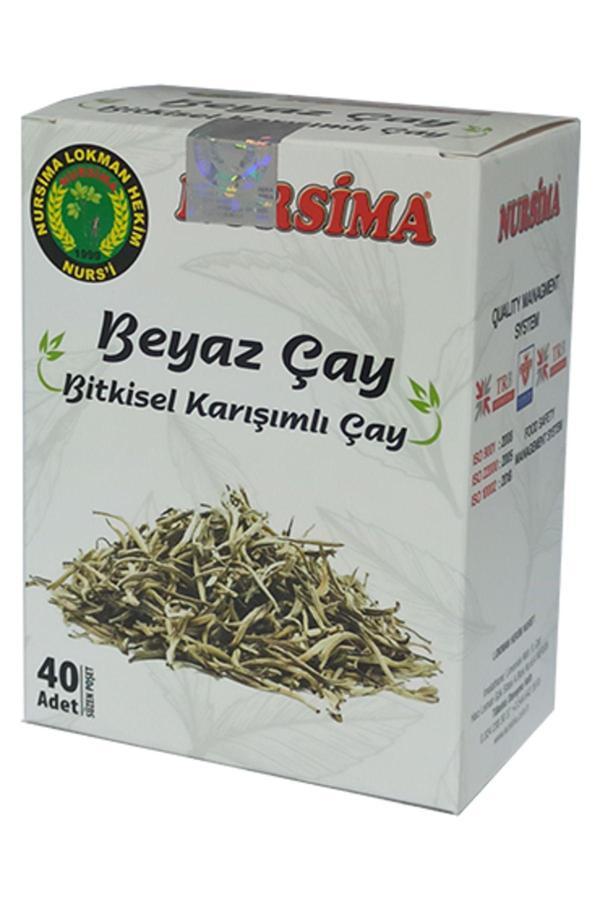 Nursima Beyaz Çay Bitkisel Karışımlı Çay 40 'Lı Süzen Poşet - Image 1