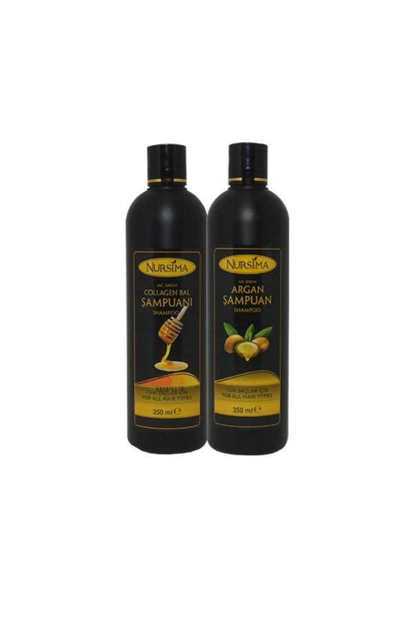 Nursima Bitki Özlü Argan Şampuanı 350 Ml Collagen Şampuanı 350 Ml - Image 1