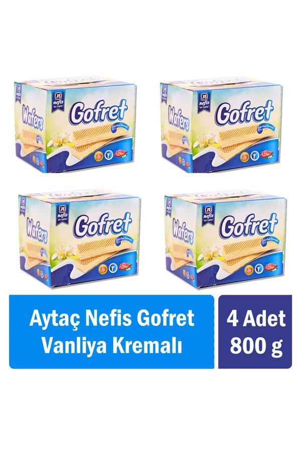 Aytaç Nefis Gofret Vanilya Kremalı 800 Gr X 4 Adet - Image 1