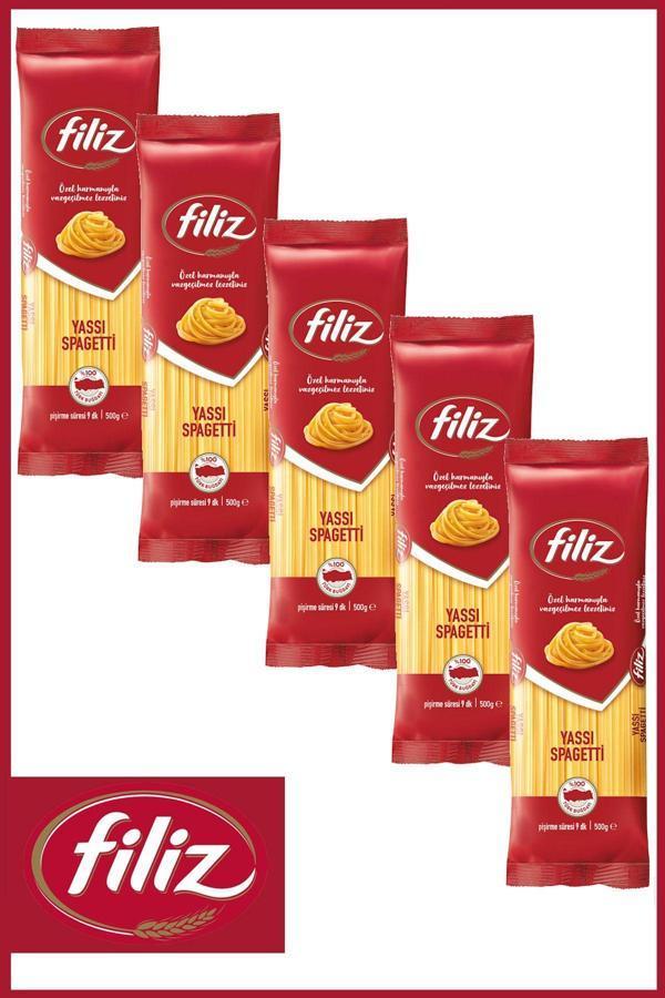 Filiz Yassı Spagetti Makarna 500 Gr X 5 - Image 1